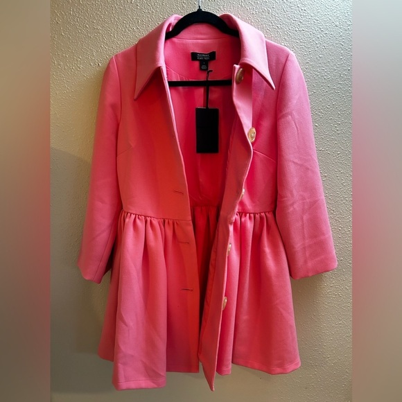 Halogen Pink Peplum Topper Jacket with A-line Silhouette - Picture 4 of 6